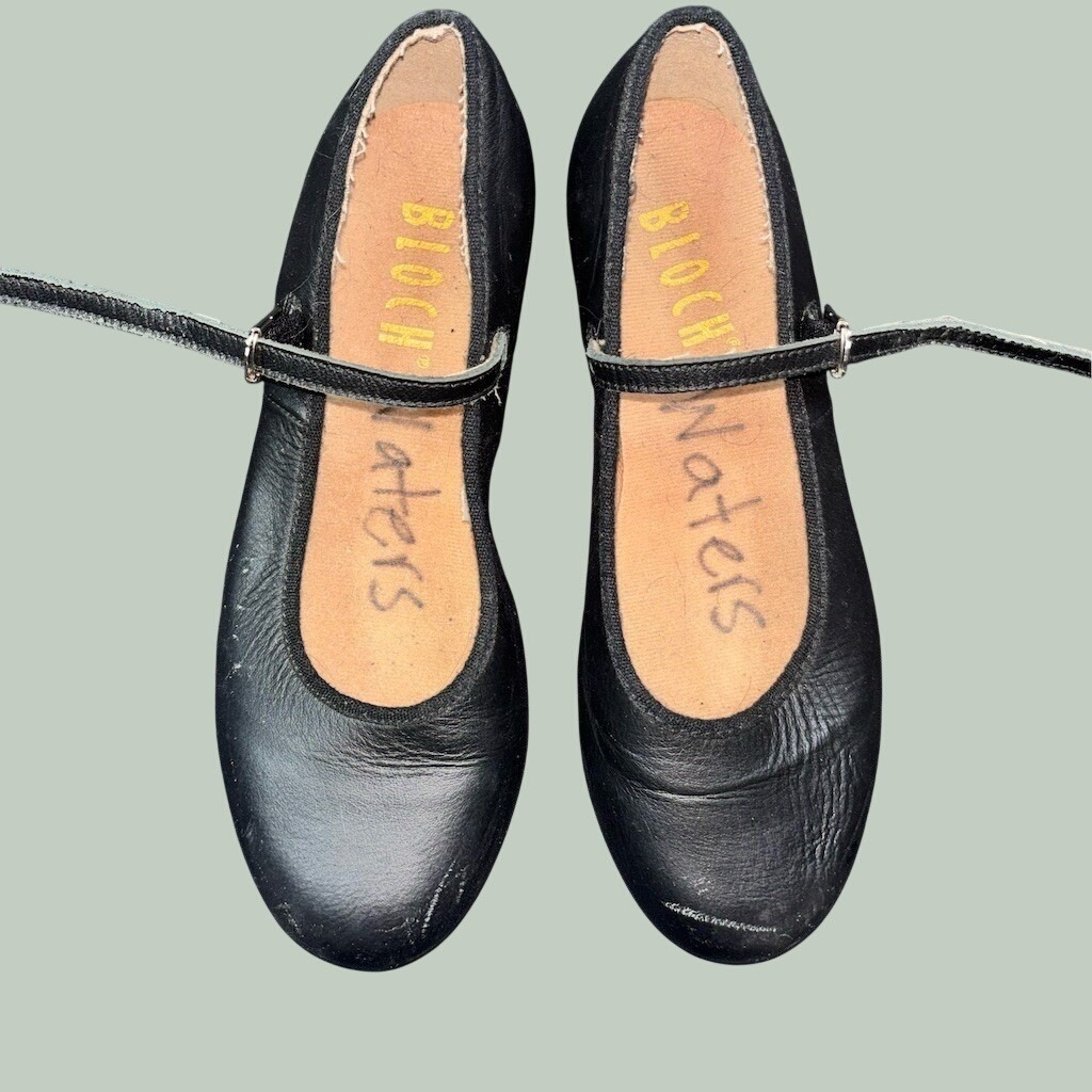 Bloch Mary Jane Tap Dance Shoes Women Size 4.5 Black Techno Taps Leather Recital
